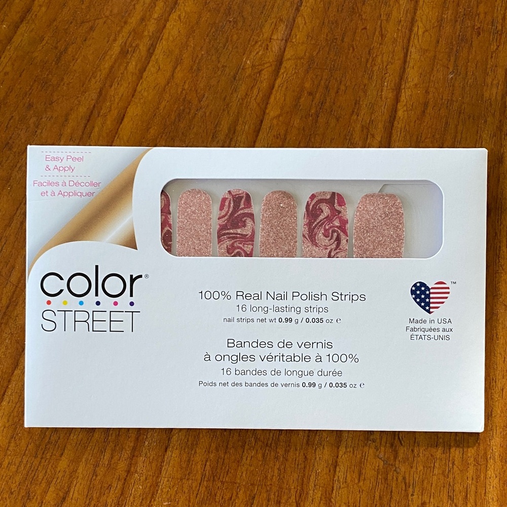 Color Street Feeling Marble-ous Press-On Nail Strips NWT